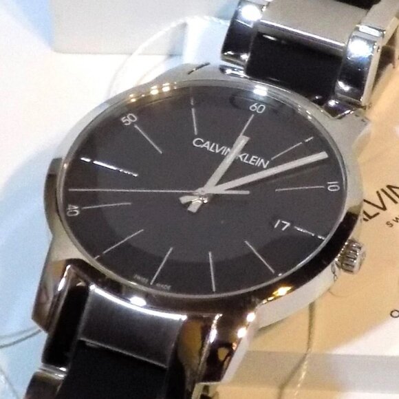 Calvin Klein Completion Men's Swiss Date Watch KAM211C1 Manual Tag Links Case - Picture 2 of 12